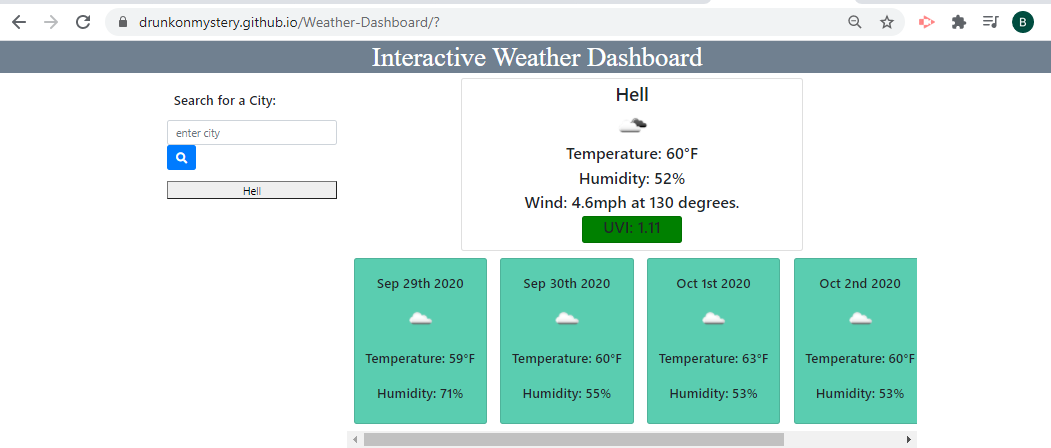 Weather Dashboard